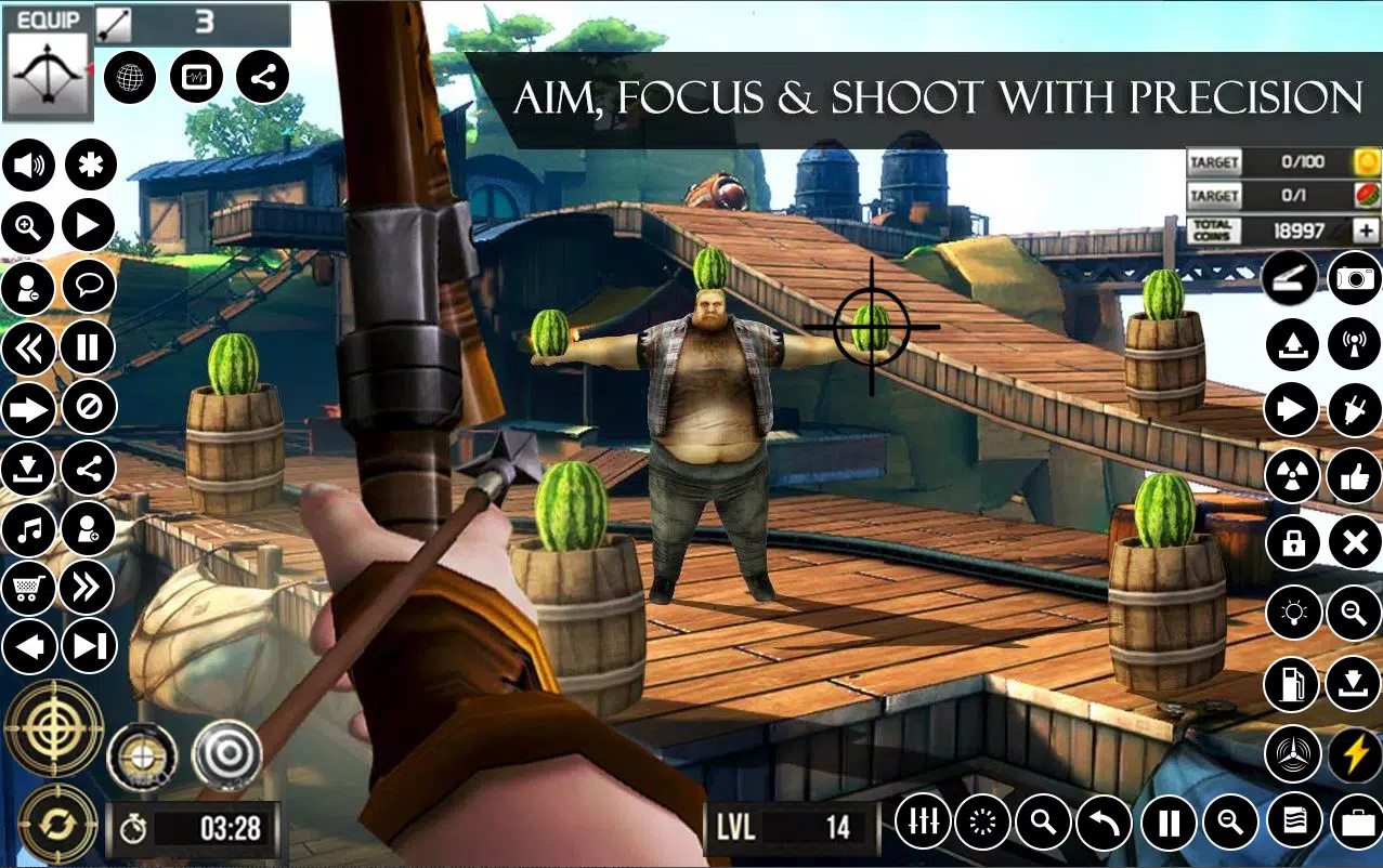 スイカ アーチェリー ゲーム 3D スクリーンショット 3