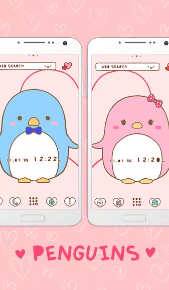 Couple Wallpaper: Penguins スクリーンショット 0