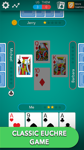 Euchre Classic Card Game Capture d'écran 0