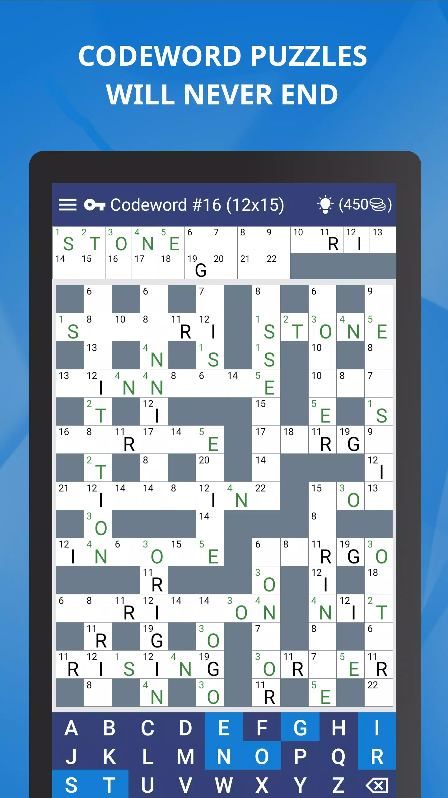 Keywords — Codeword Puzzle Captura de pantalla 1