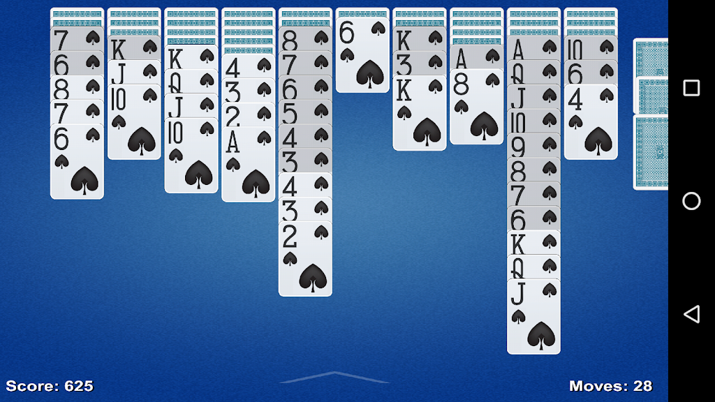 Spider Solitaire Game 螢幕截圖 3