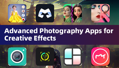 Aplicativos avançados de fotografia para efeitos criativos